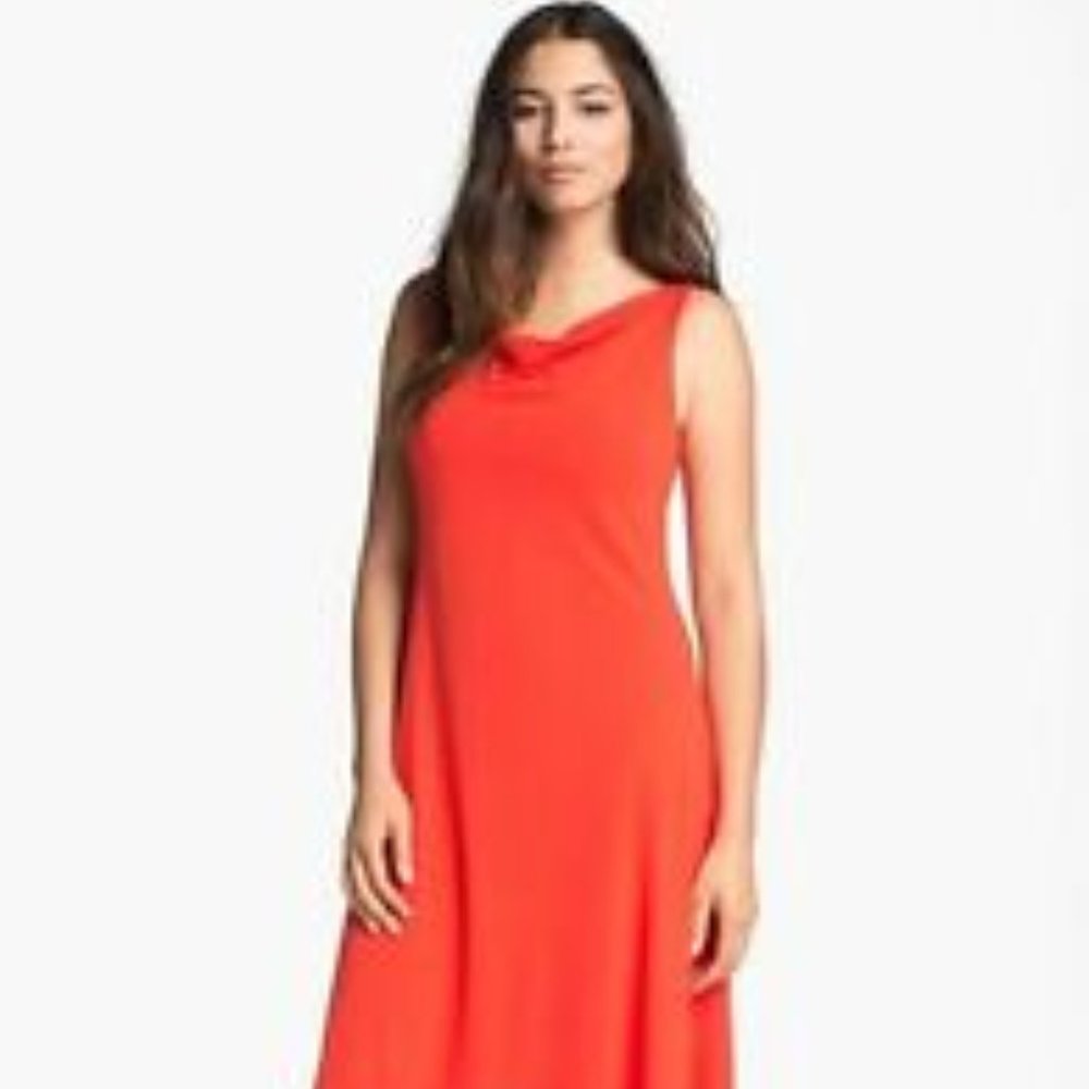 Eileen Fisher Stretch Cowl Neck Dress $198 NWT NEW